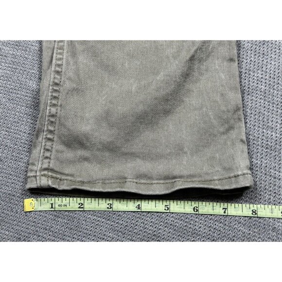 Calvin Klein Jeans Mens Khaki Dusty Green Denim Mid Rise Straight Leg Size 36X30 - Picture 11 of 14
